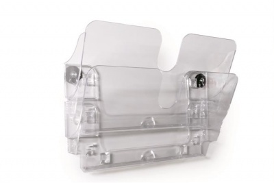 Prospektustartó, fali, fekvő, A4, mágneses, DURABLE "FLEXIPLUS 2", áttetsző