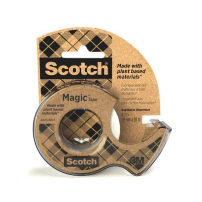 Ragasztószalag, adagolón, 19 mm x 33 m, környezetbarát, 3M "Scotch® Magic™", áttetsző