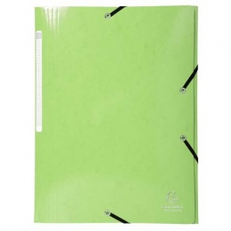Gumis, mappa, karton, A4, EXACOMPTA "Iderama", világos zöld