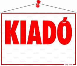 Információs tábla, 50x35 cm, "Kiadó"