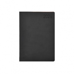 Naptár, tervező, B6, heti, TOPTIMER "Madeira", fekete-bordó