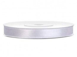 Szatén szalag, 6 mm, fehér