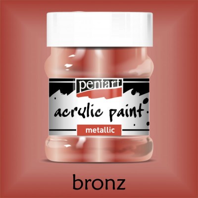 Akril festék Pentart 50ml metál bronz Cívis