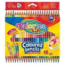 Színes ceruza 24/48 színű kétvégű,háromszögű Colorino
