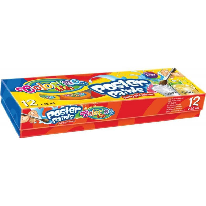 Colorino tempera tégelyes 12-es 20 ml  Cívis